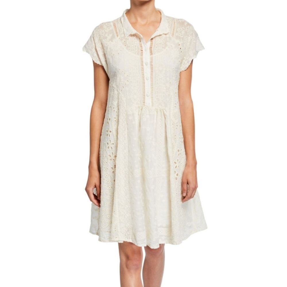 Nwt Johnny Was Eyelet Georgette dress  S
